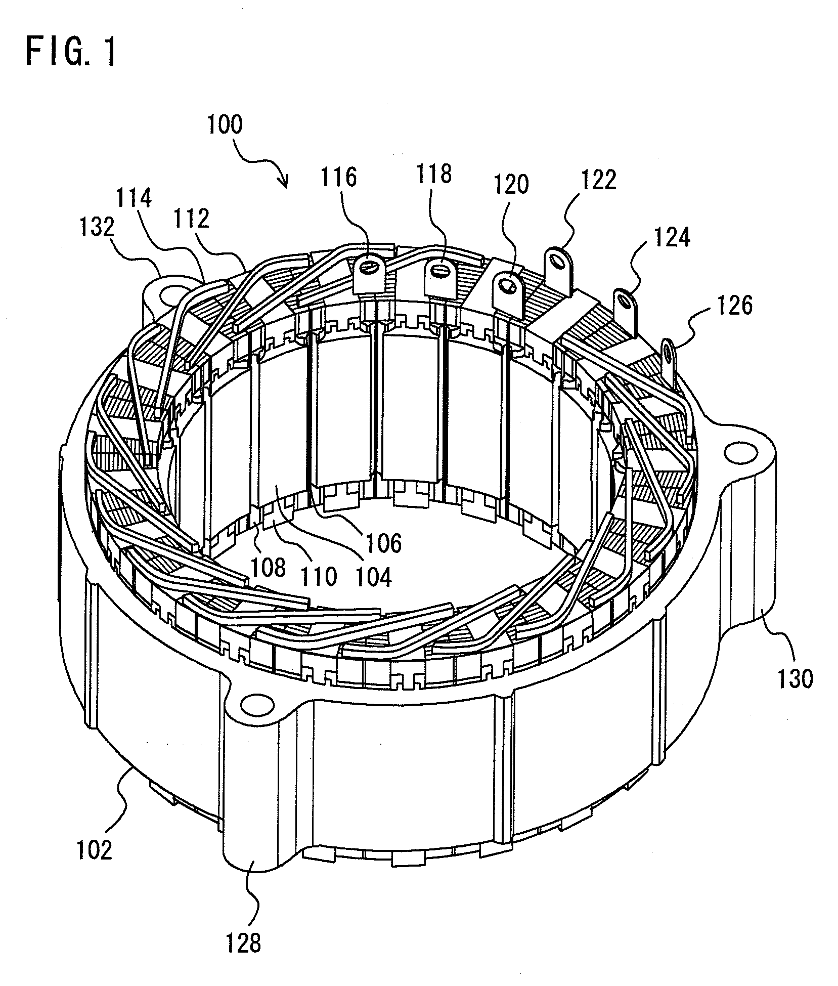 Stator of rotating electric machine, and component for use in stator