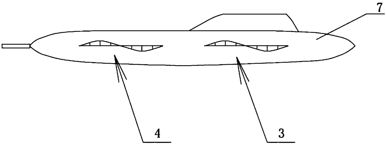 Long-fin torsional wave-propelled bionic underwater vehicle and motion mode thereof