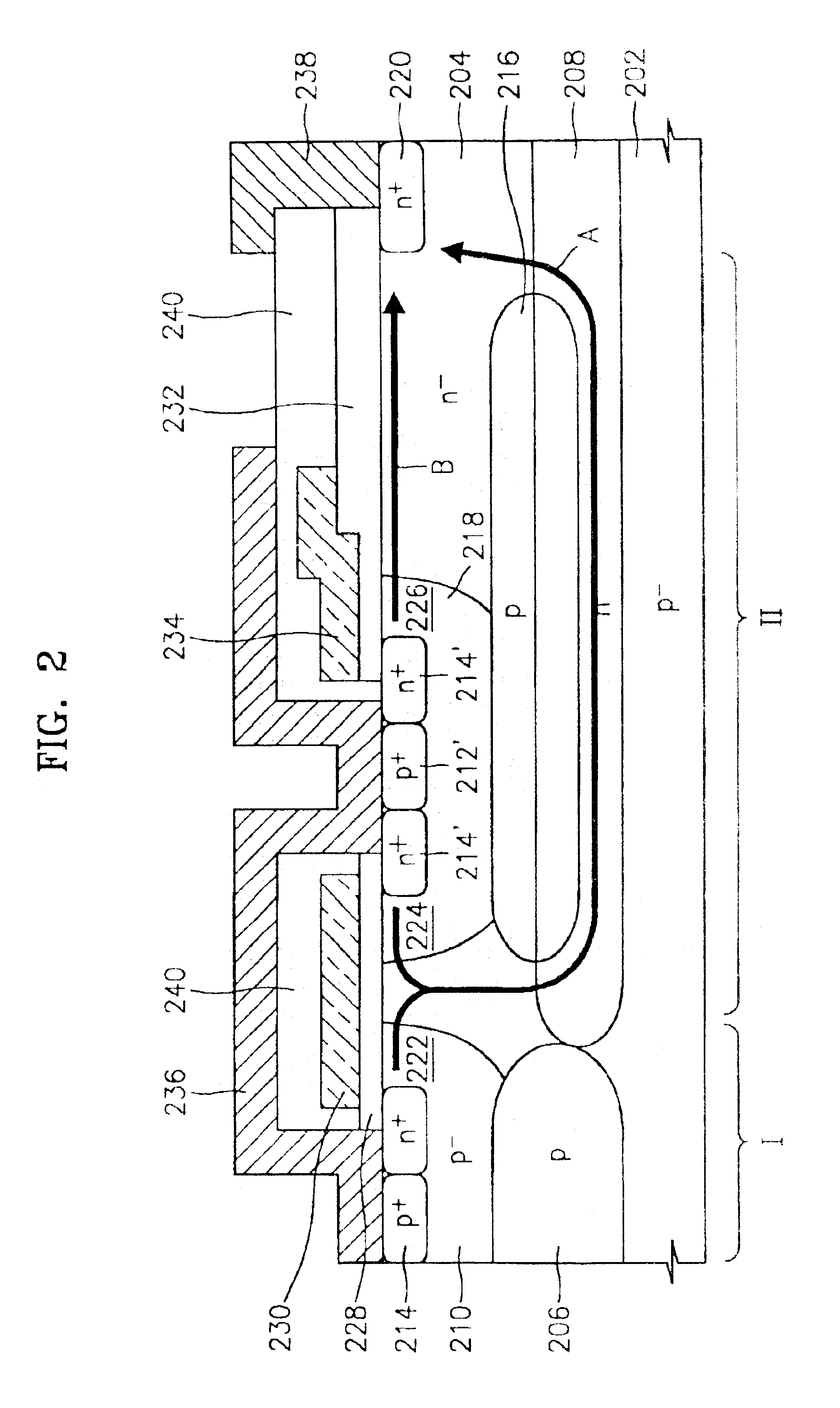 Lateral double-diffused MOS transistor having multiple current paths for high breakdown voltage and low on-resistance