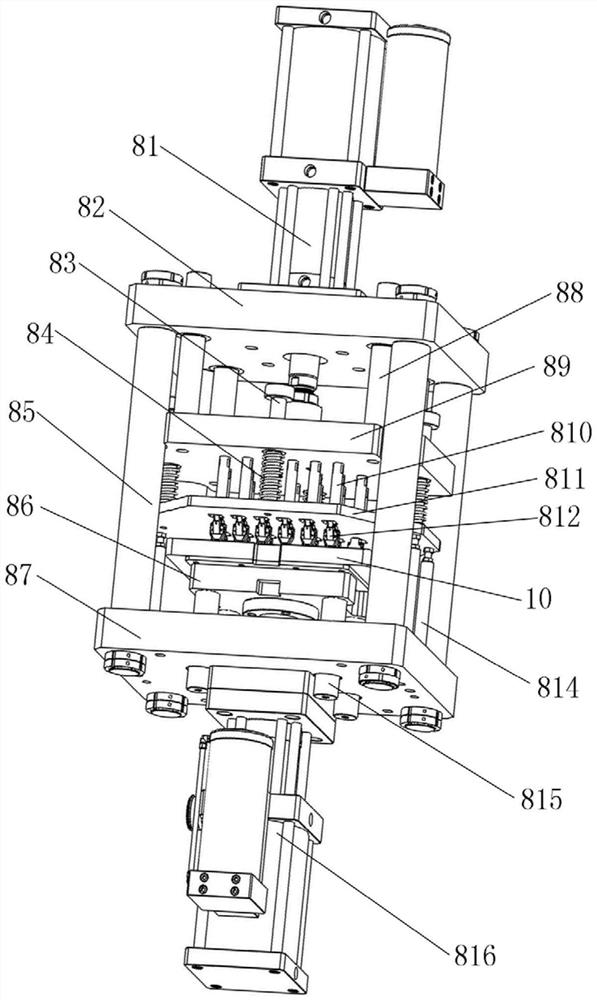 Pressing machine for riveting rivets of telescopic connecting rod of intelligent clothes hanger