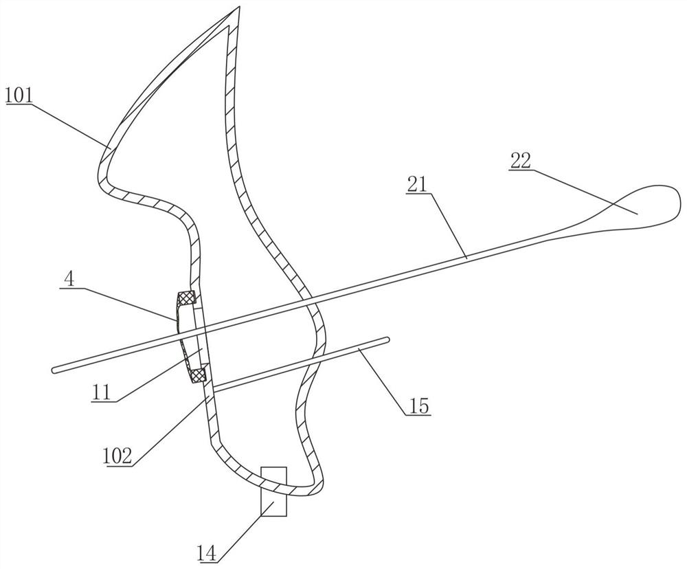 Protective pharyngeal swab sampling system and sampling method