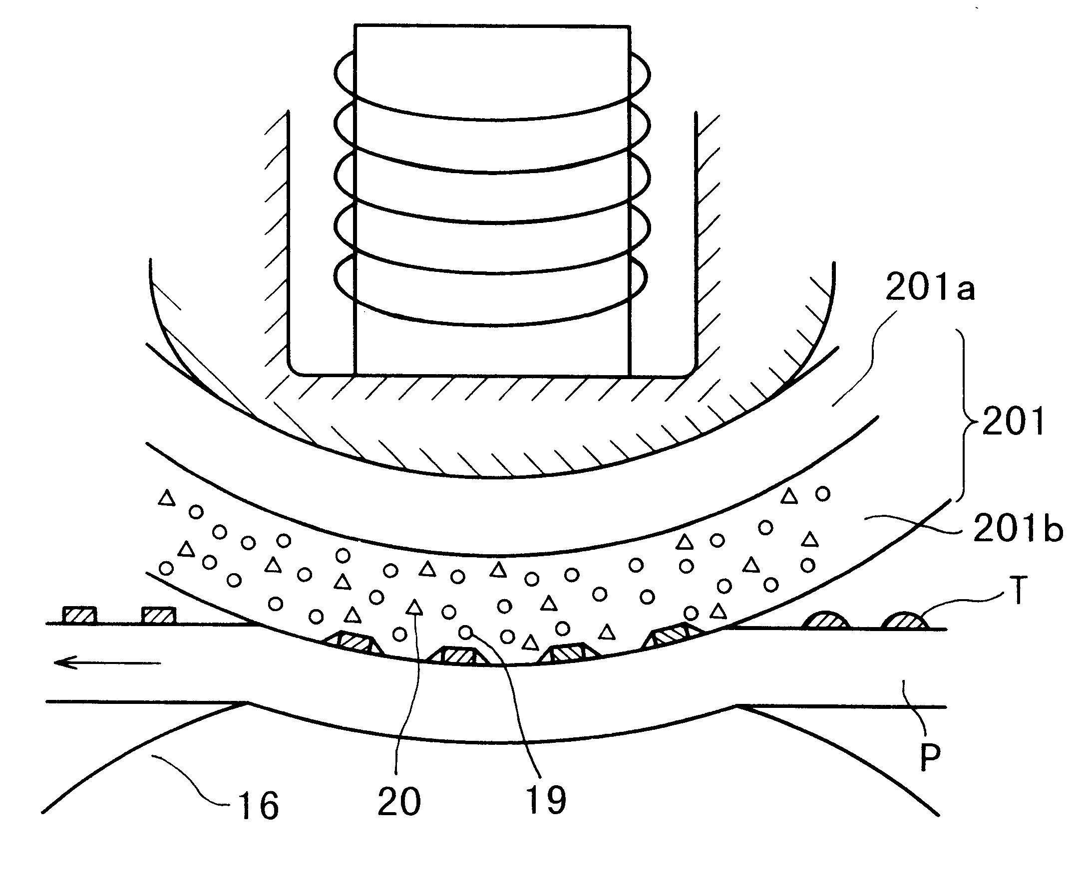 Heating device, image forming apparatus including the device and induction heating member included in the device
