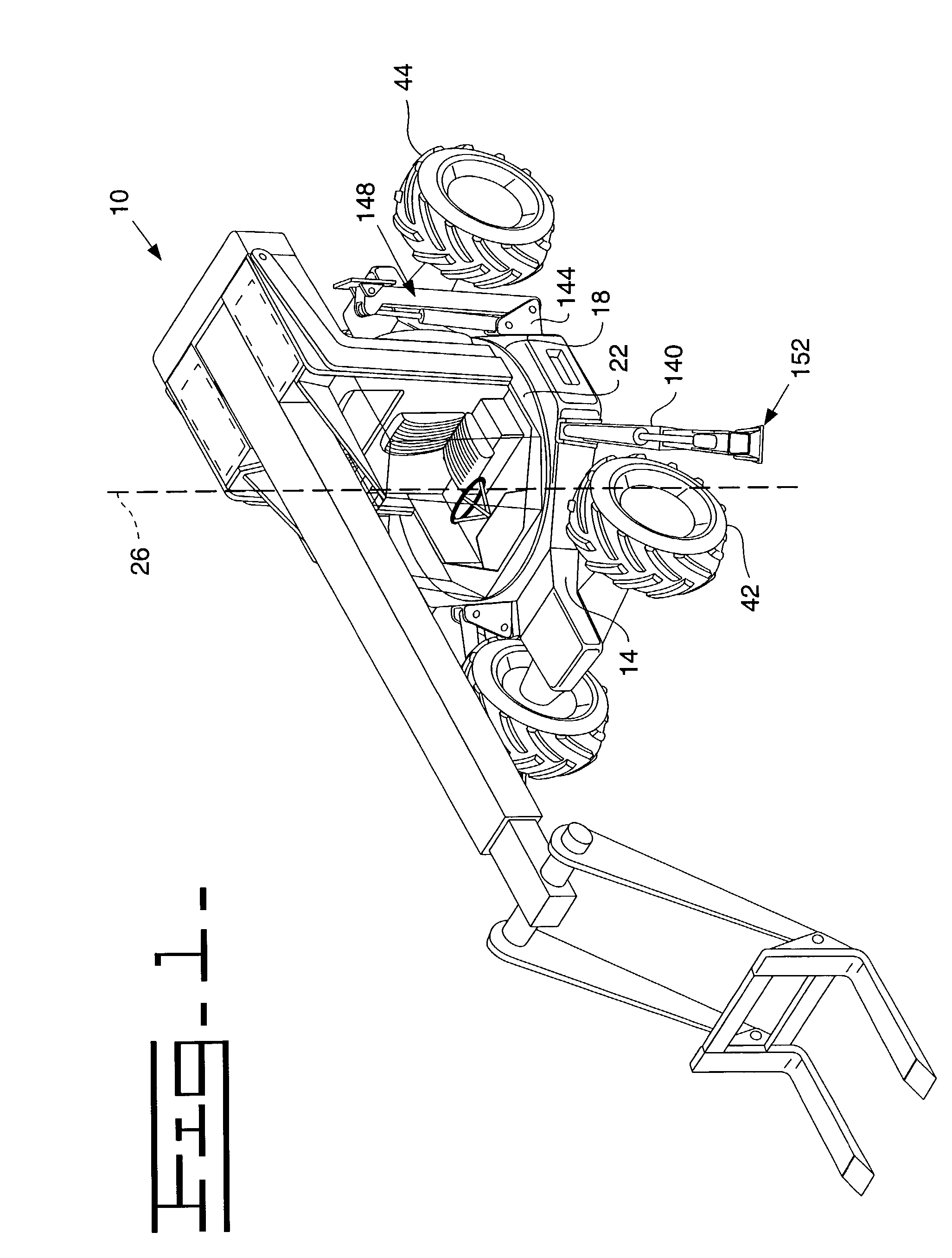 Rotatable and telescopic work machine