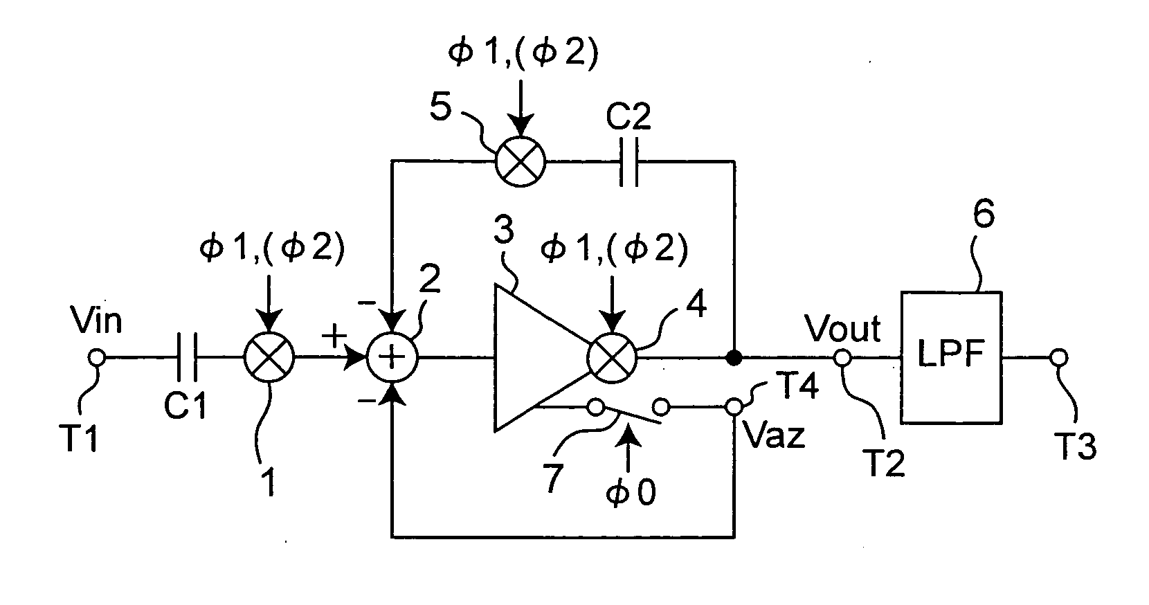 Chopper amplifier circuit apparatus operable at low voltage utilizing switched operational amplifier