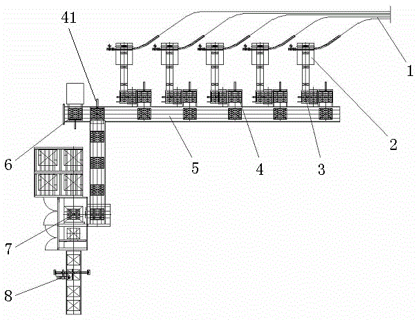 A packing and sealing process for carton packaging production and a device for realizing the process