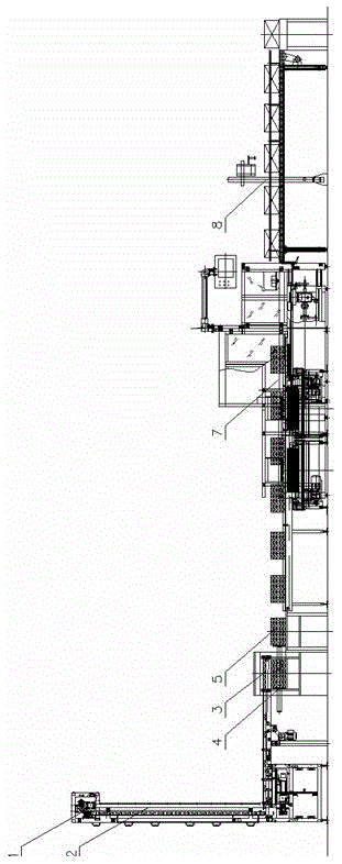 A packing and sealing process for carton packaging production and a device for realizing the process