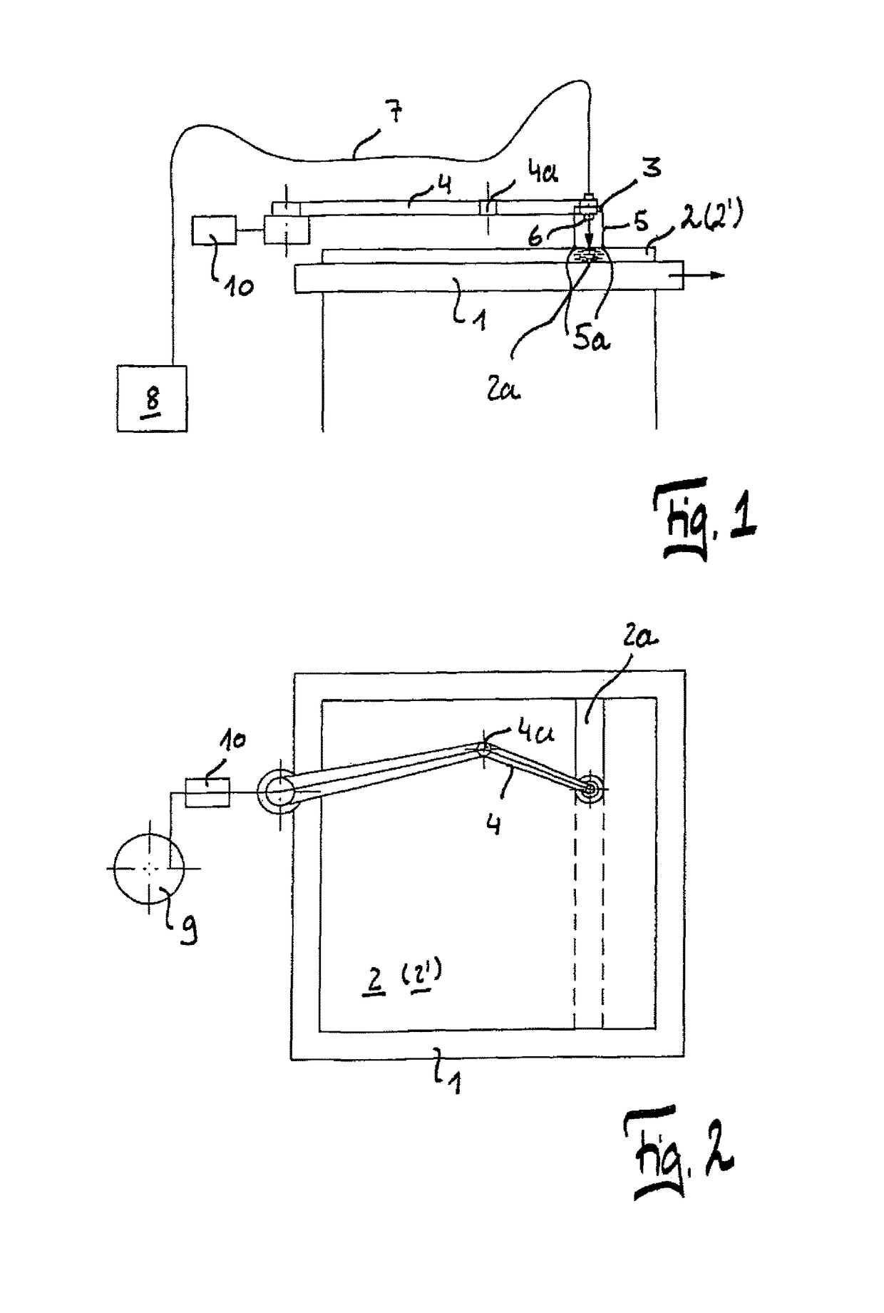 Method and device for specifically influencing the technological properties of individual regions of a sheet-like material, a pre-compacted material nonwoven or a material fibre cake