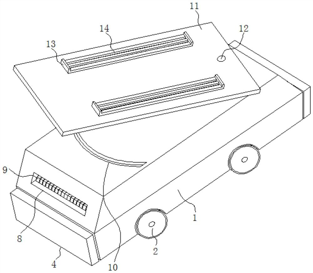 A rotatable and adjustable lifting agv trolley with laser guidance function