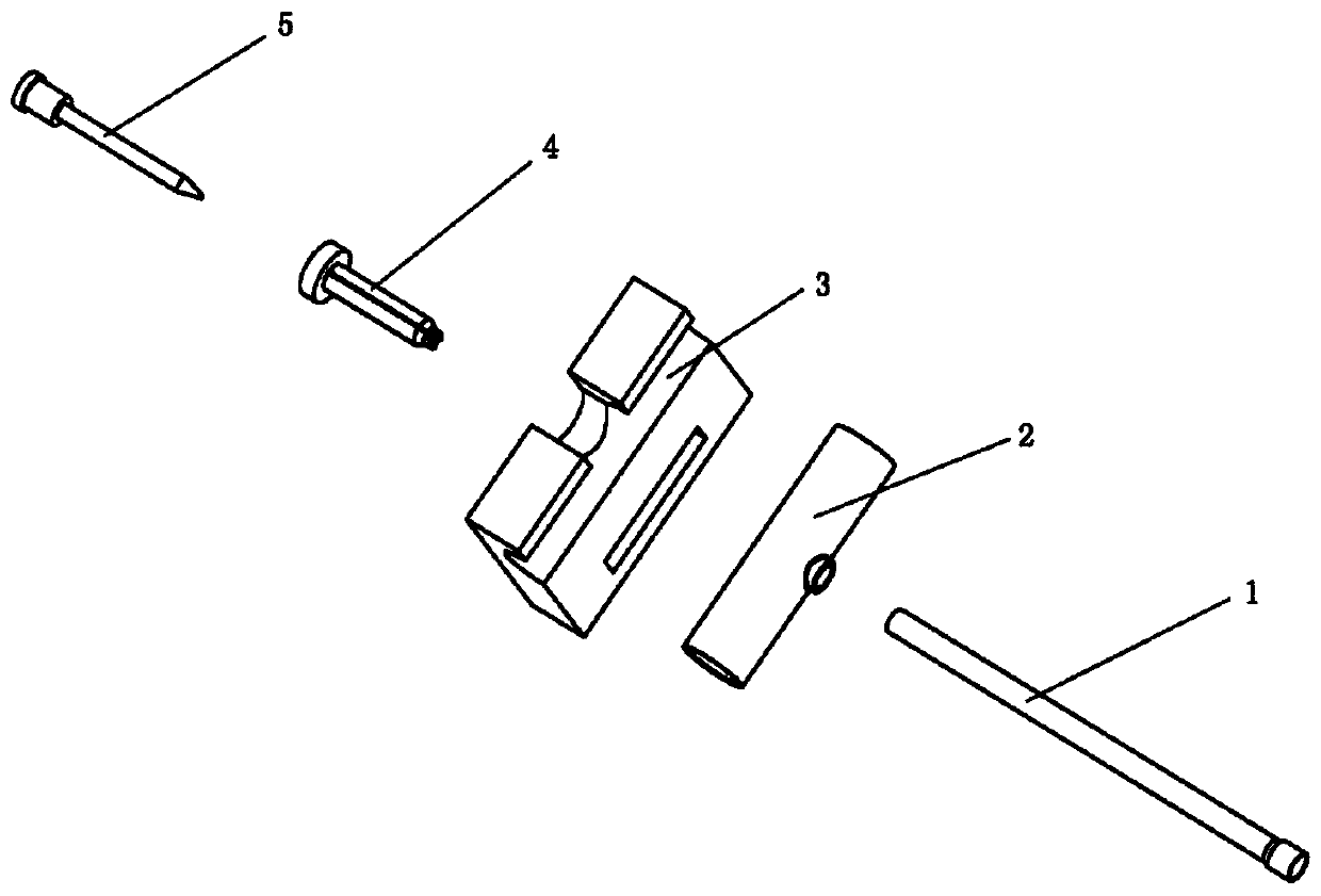 Tool and device capable of pre-fixing four-way valve and D joint tube