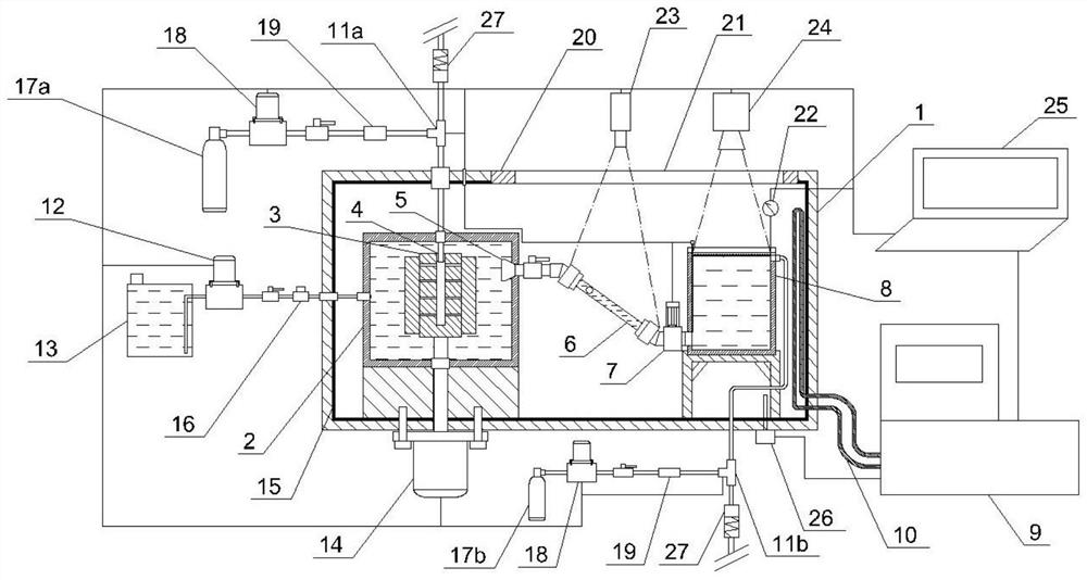 Device for measuring permeability of a foam liquid membrane and use method thereof