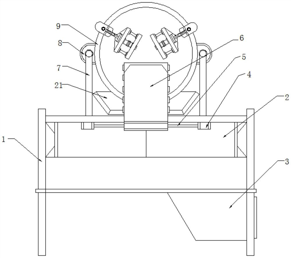 Operating platform with clamping structure for assembling motor