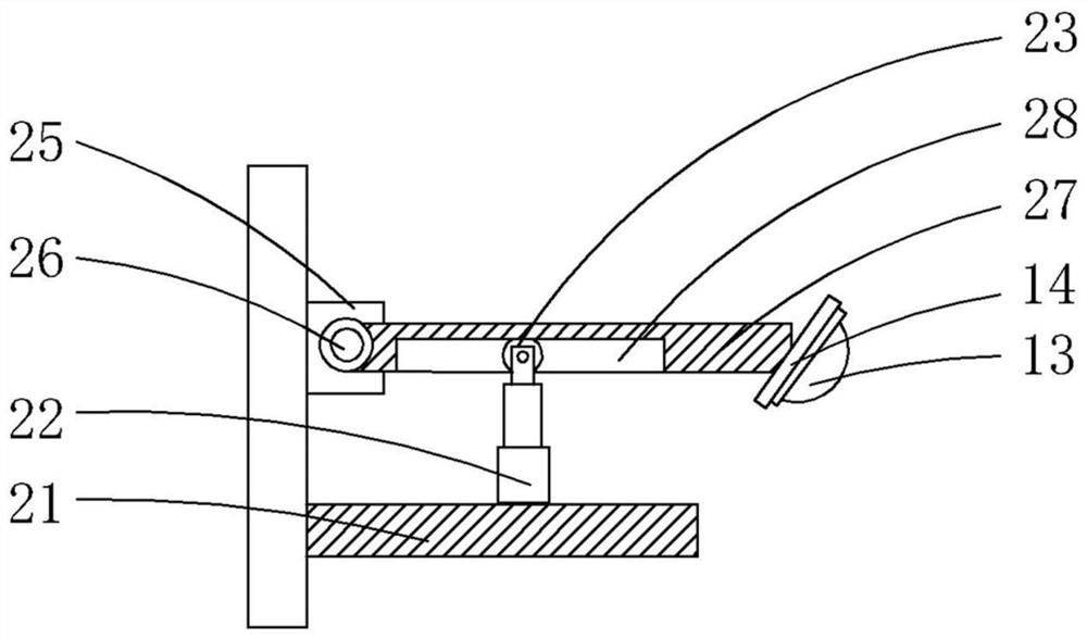 Flexibly-steering on-board flood lighting device