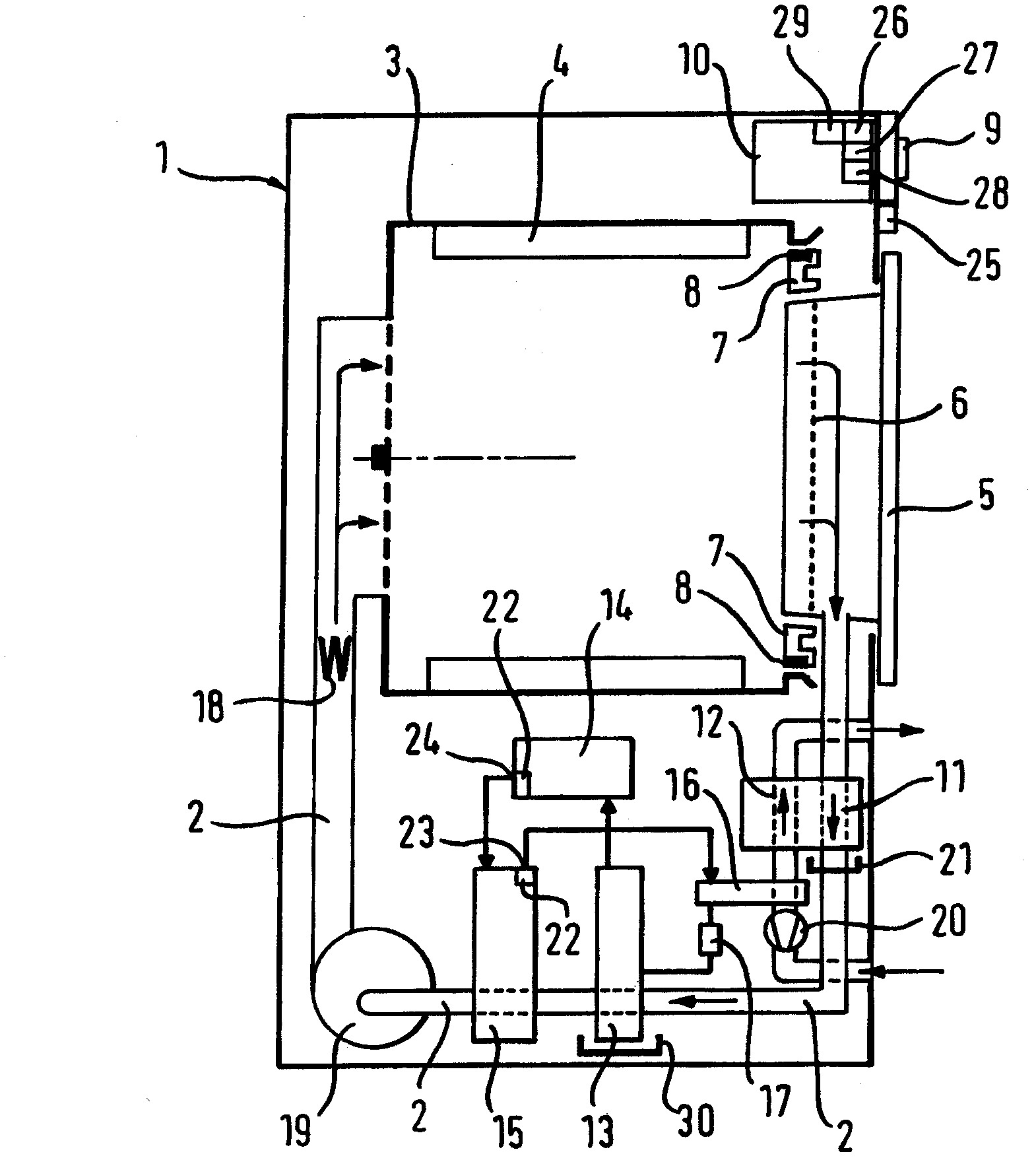 Condensation dryer with a heat pump and recognition of an impermissible operating state and method for the operation thereof