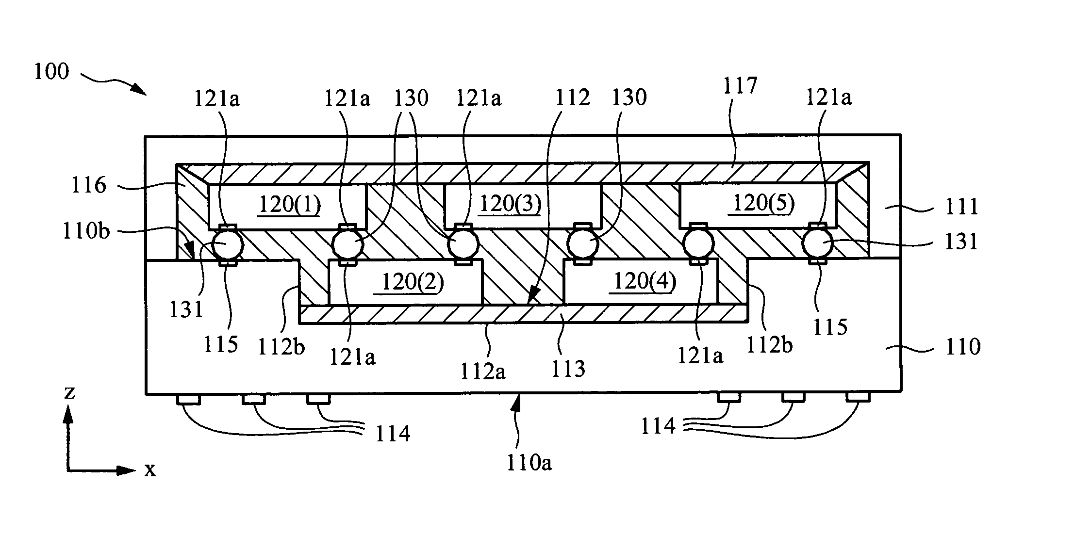 Multi-chip configuration to connect flip-chips to flip-chips