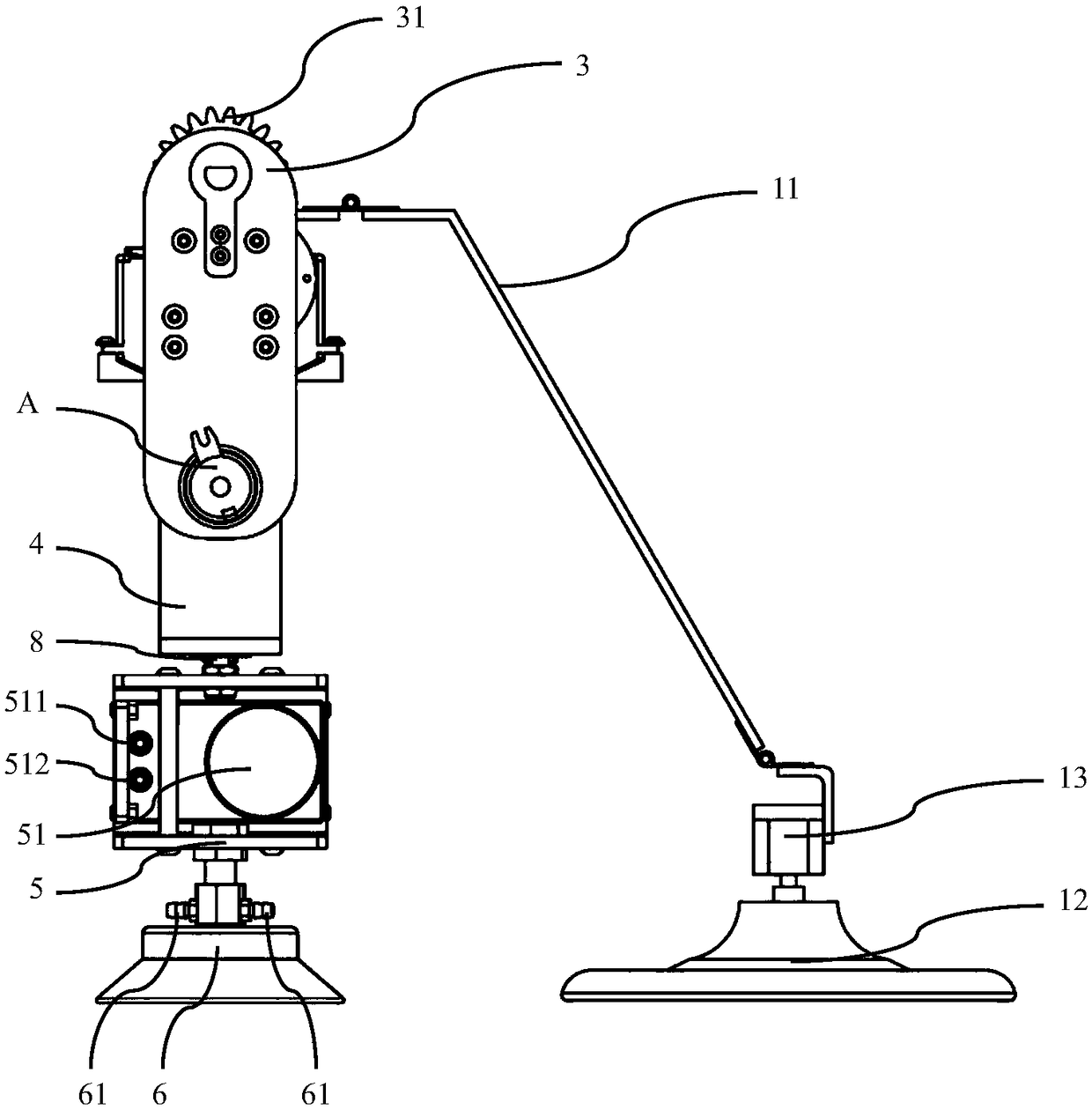 Wall-climbing robot for cleaning