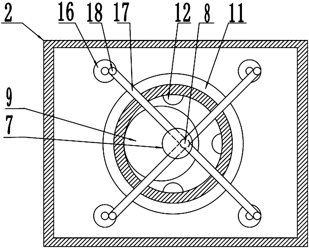 Automatic oscillating and uniform mixing device