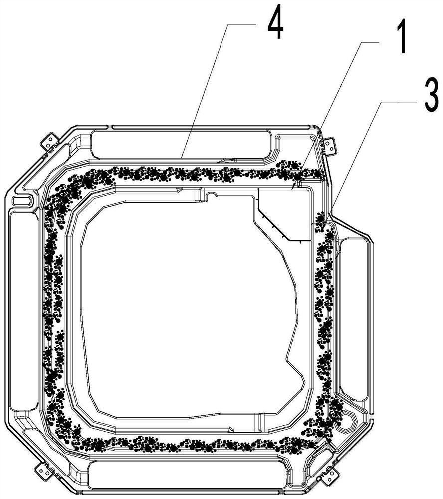 Water pan structure and patio machine