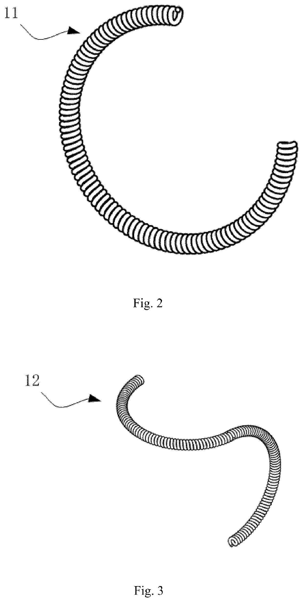 Embolism device and spring coils thereof