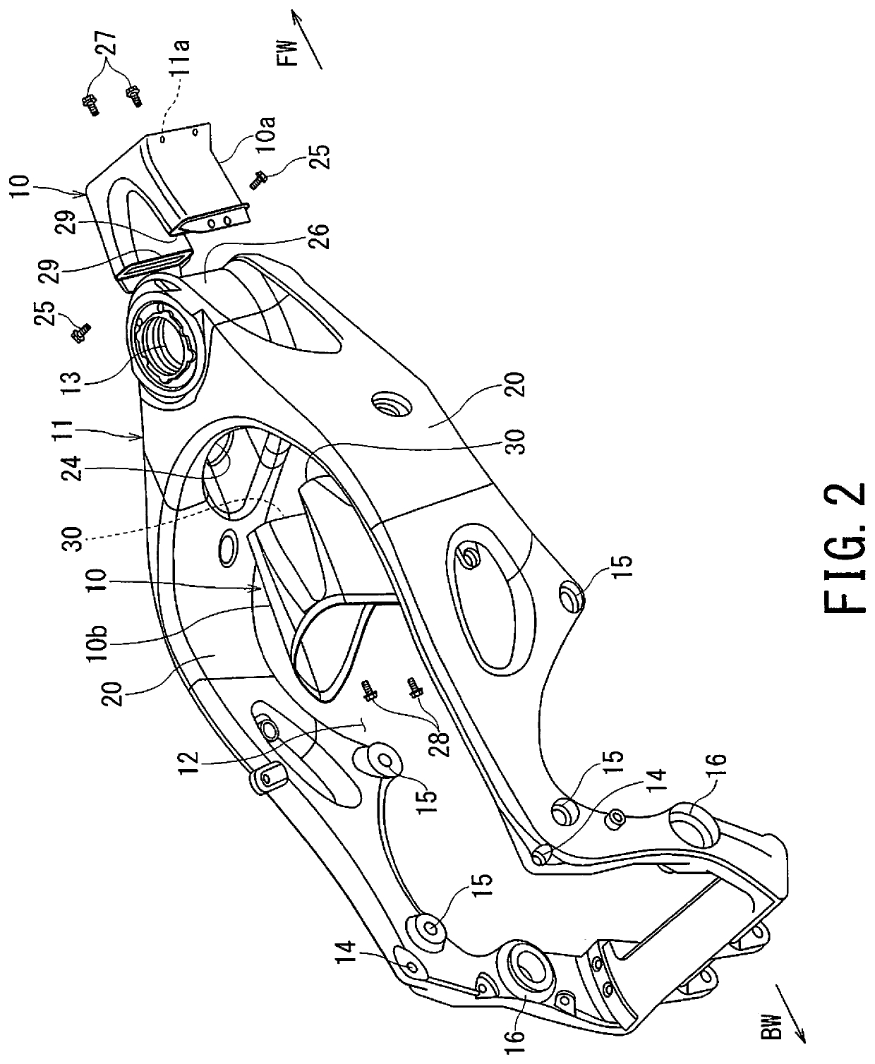 Intake duct structure of motorcycle