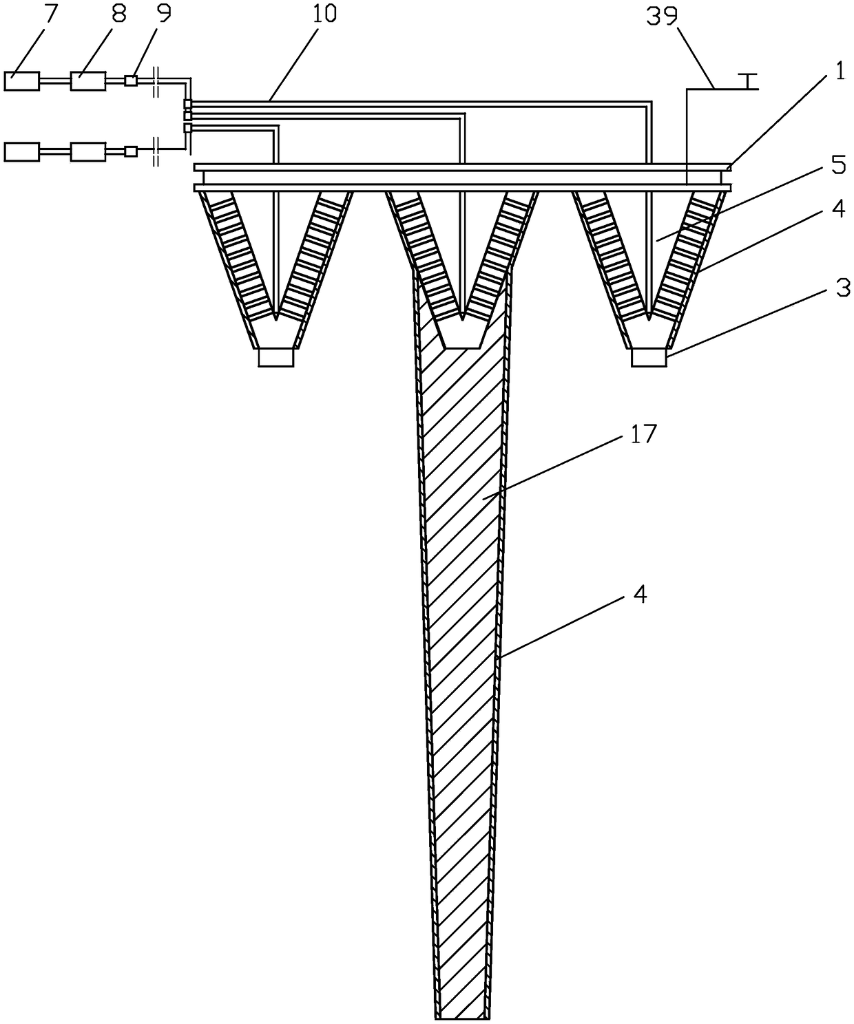 Modular soil compaction molding device applicable for treatment of deep and shallow soft soil foundations