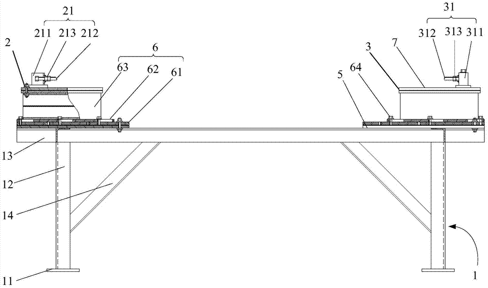 A linear positioning device for f-shaped rail row