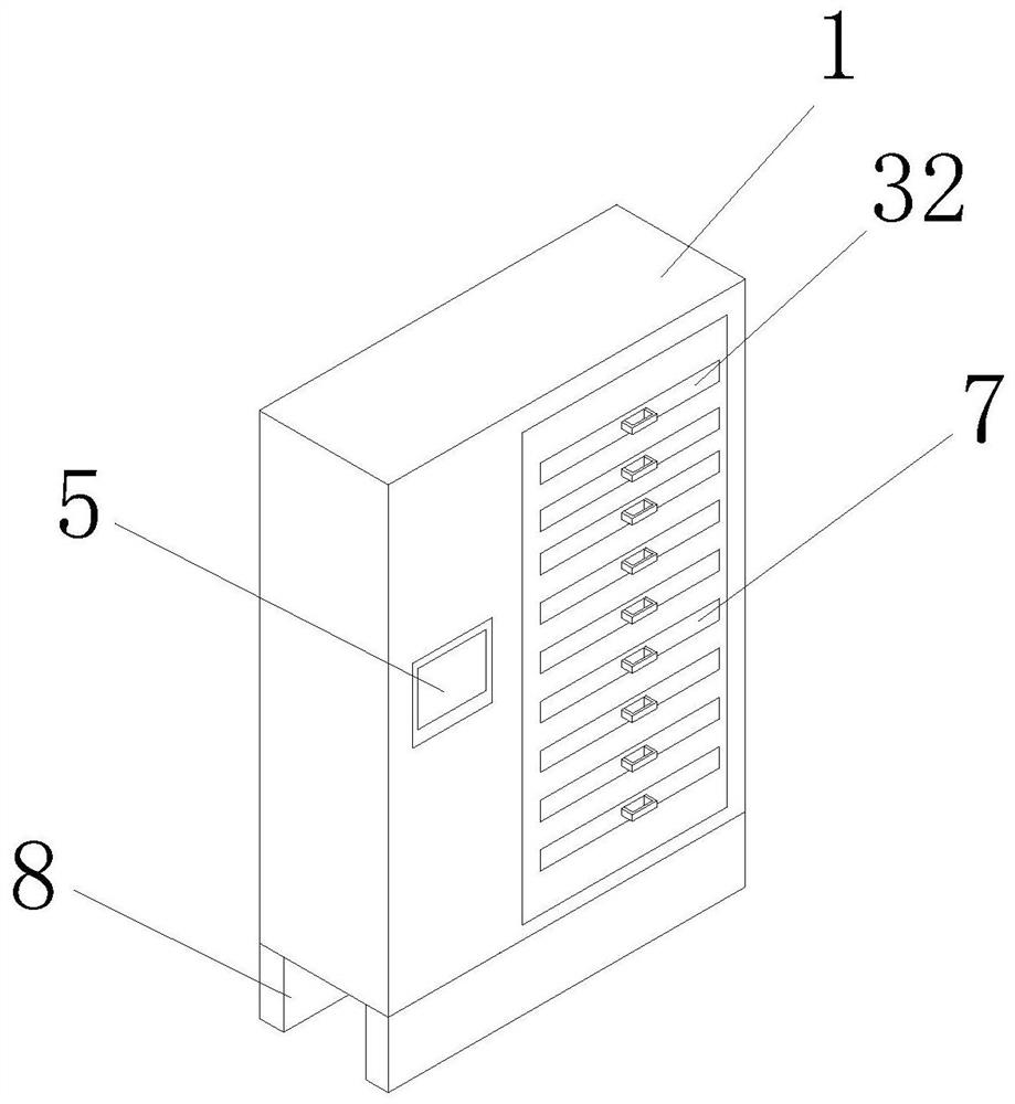 A high-temperature disinfection device for tableware based on vertical disinfection of kitchenware