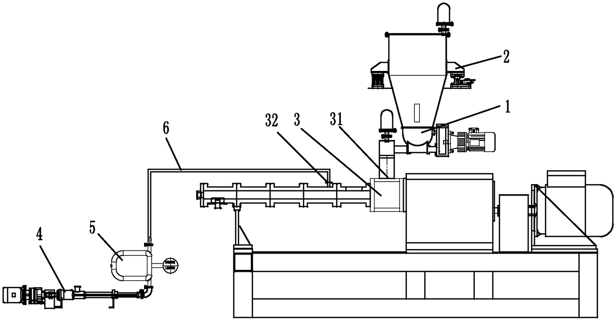 Feeding system and method for further improving proportioning precision in continuous production and feeding of chemical slurry