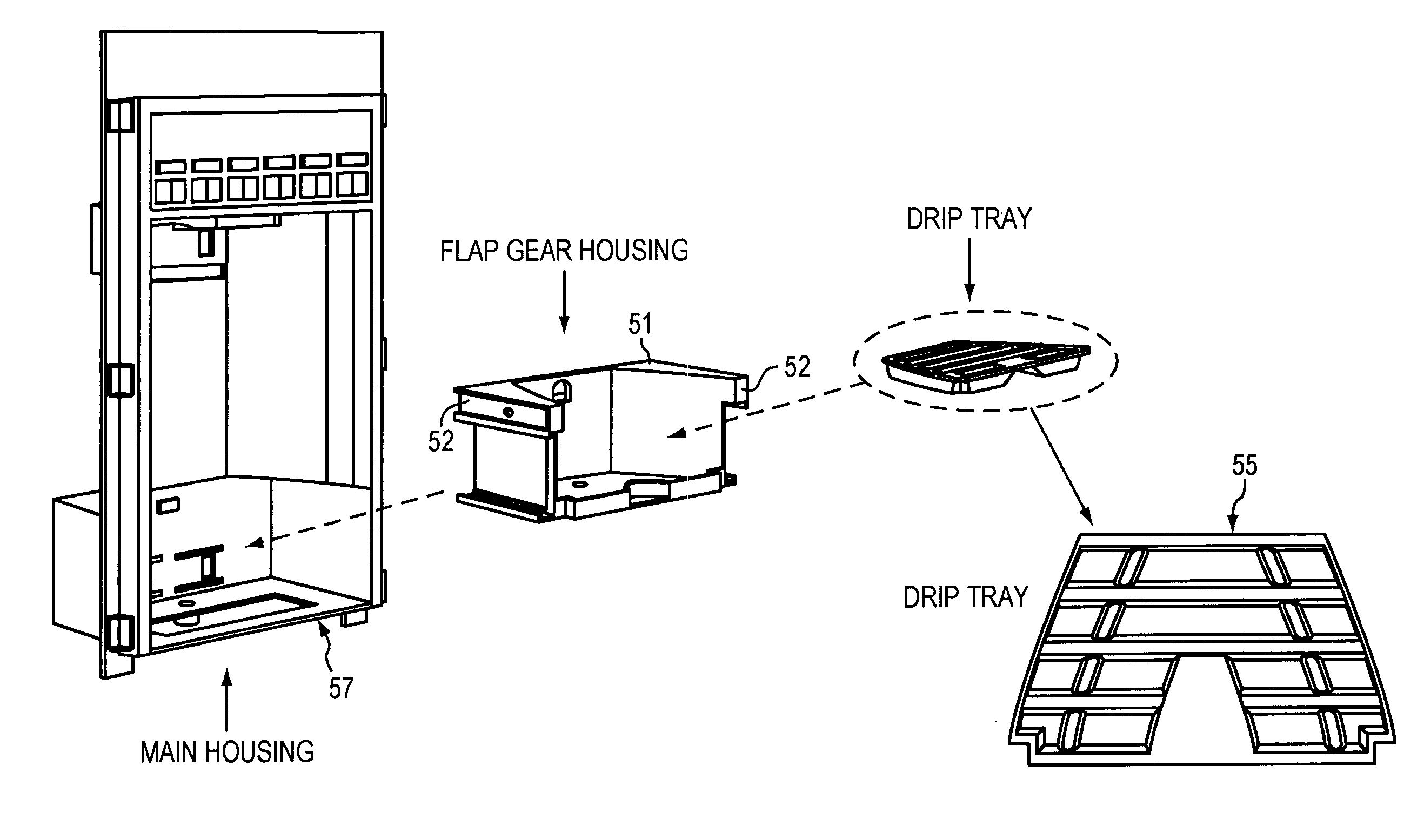 Dispenser assembly for a refrigerator door