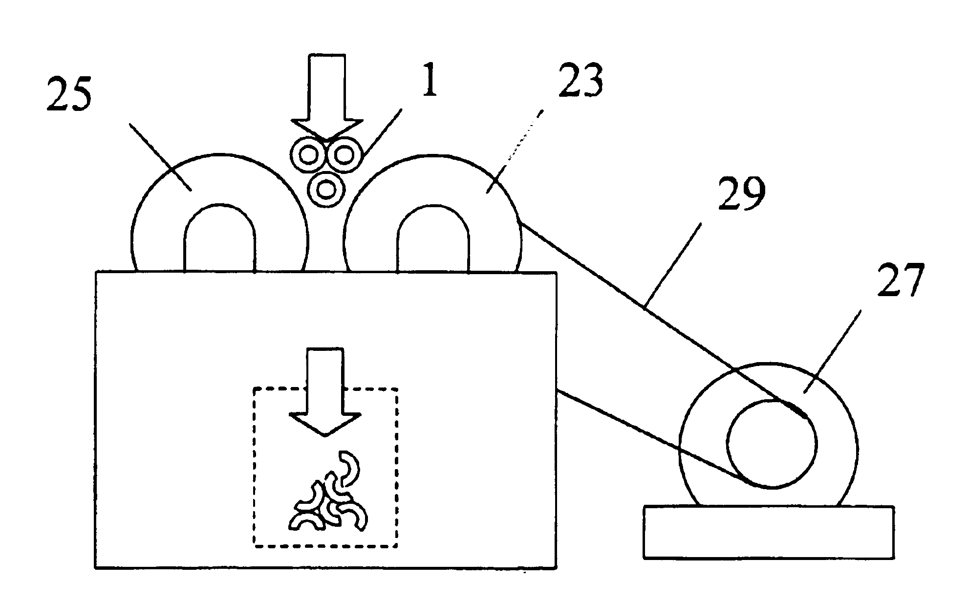 Method for recovering fluorescent material from faulty glass bodies of discharge lamps