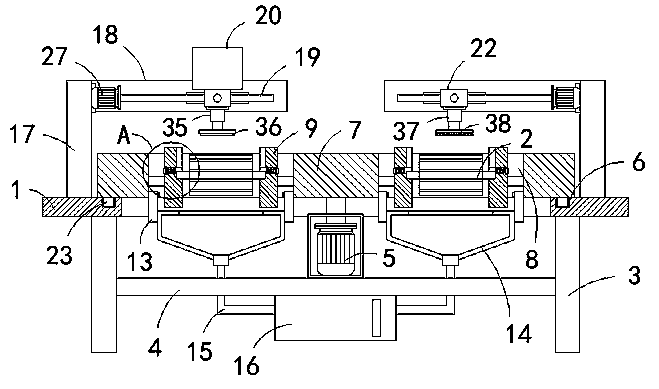 A generator rotor coil water circuit pickling device