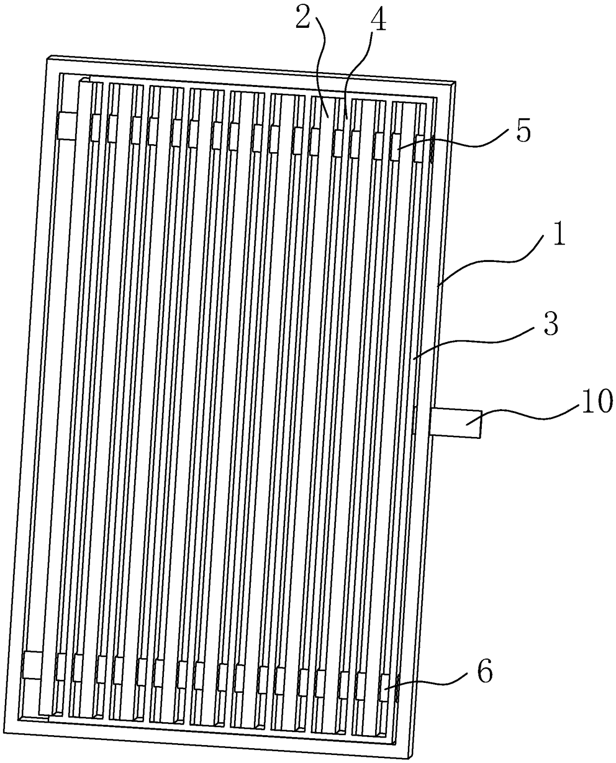 Two-level type sewage treatment grid plate