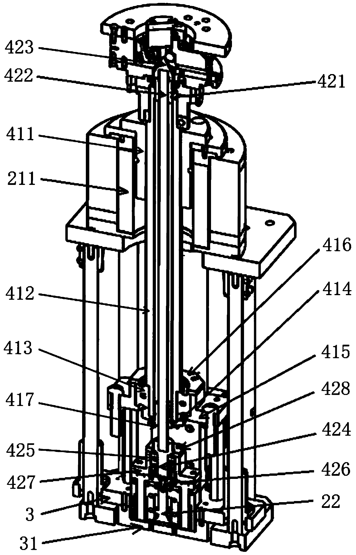 A wheel hub detection auxiliary device