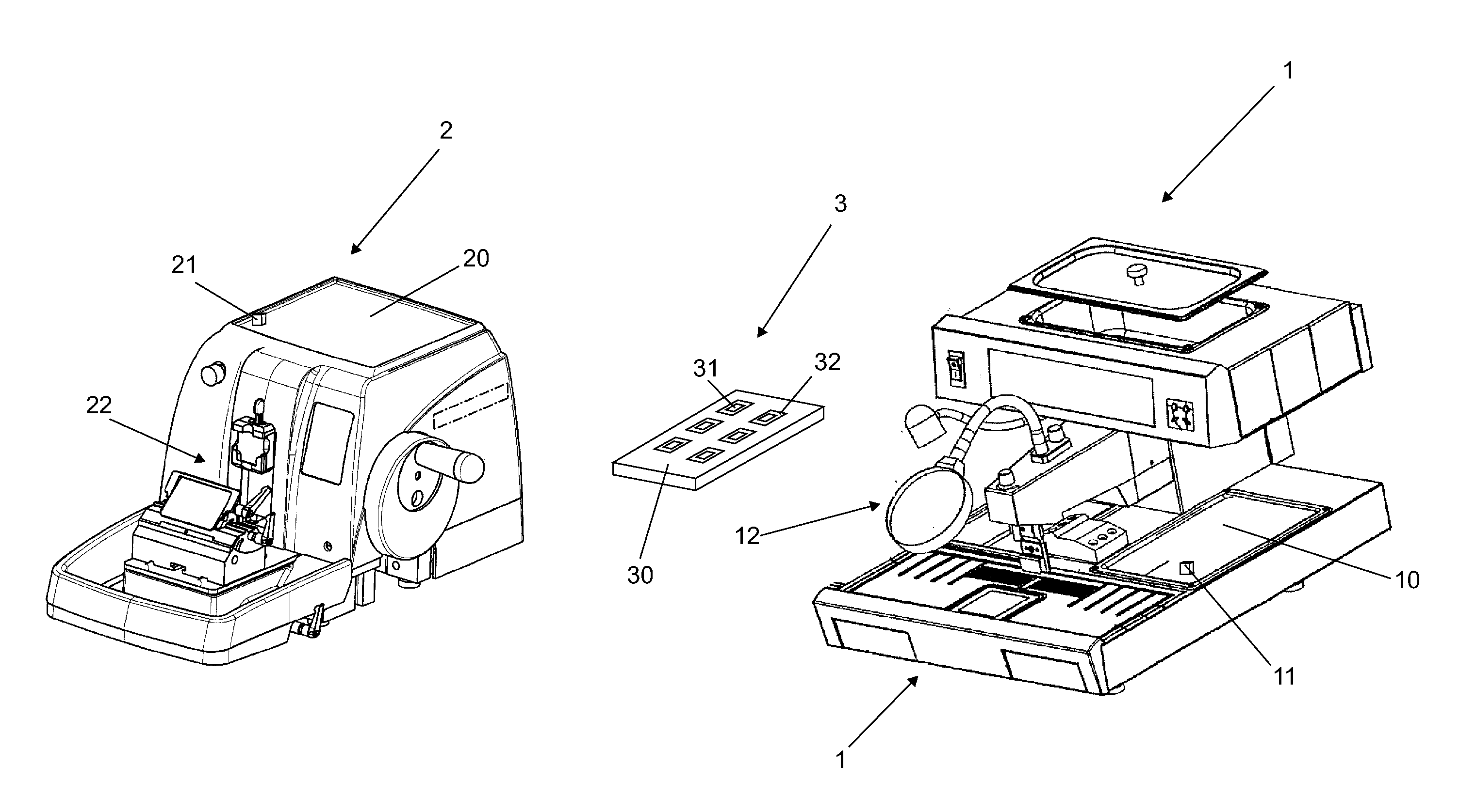 Portable device for transporting a histological sample