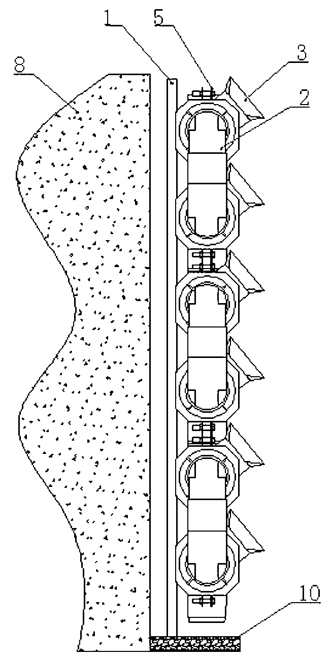 Combination type vertical greening device