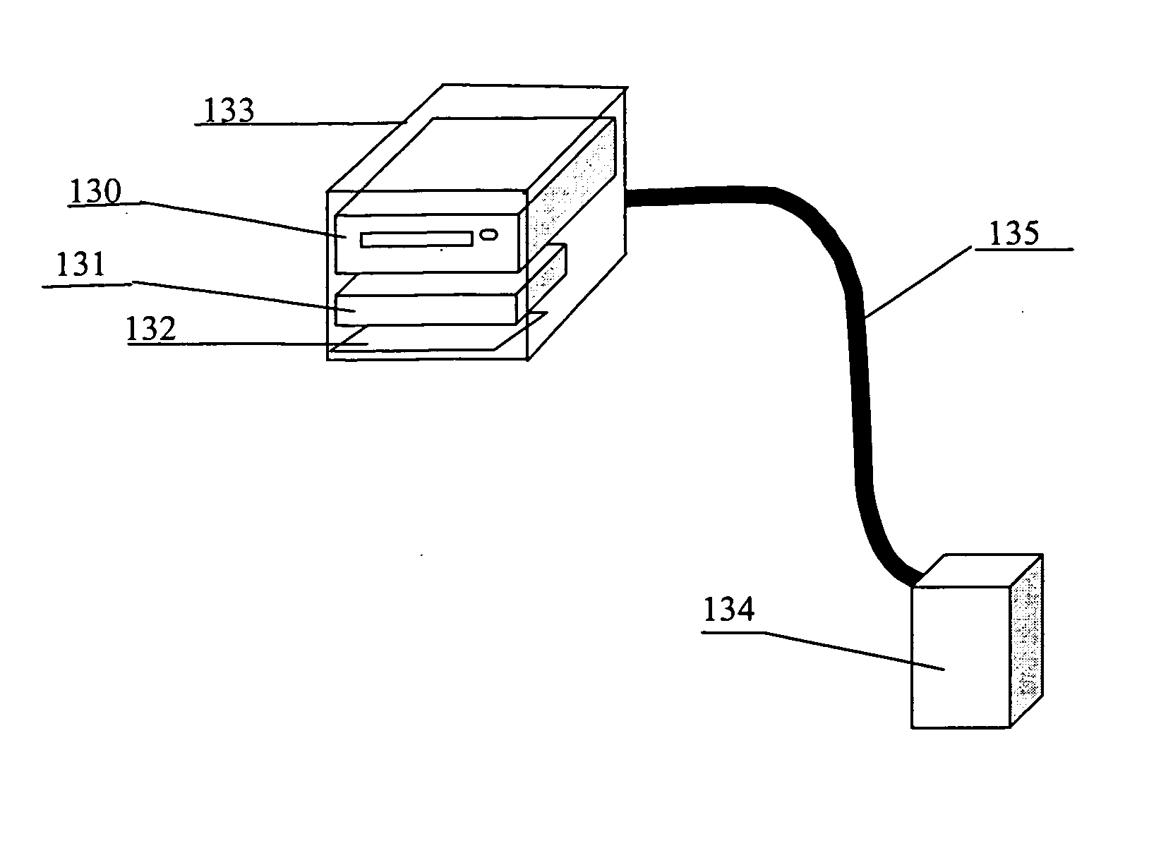 Disk drive with integrated tape drive