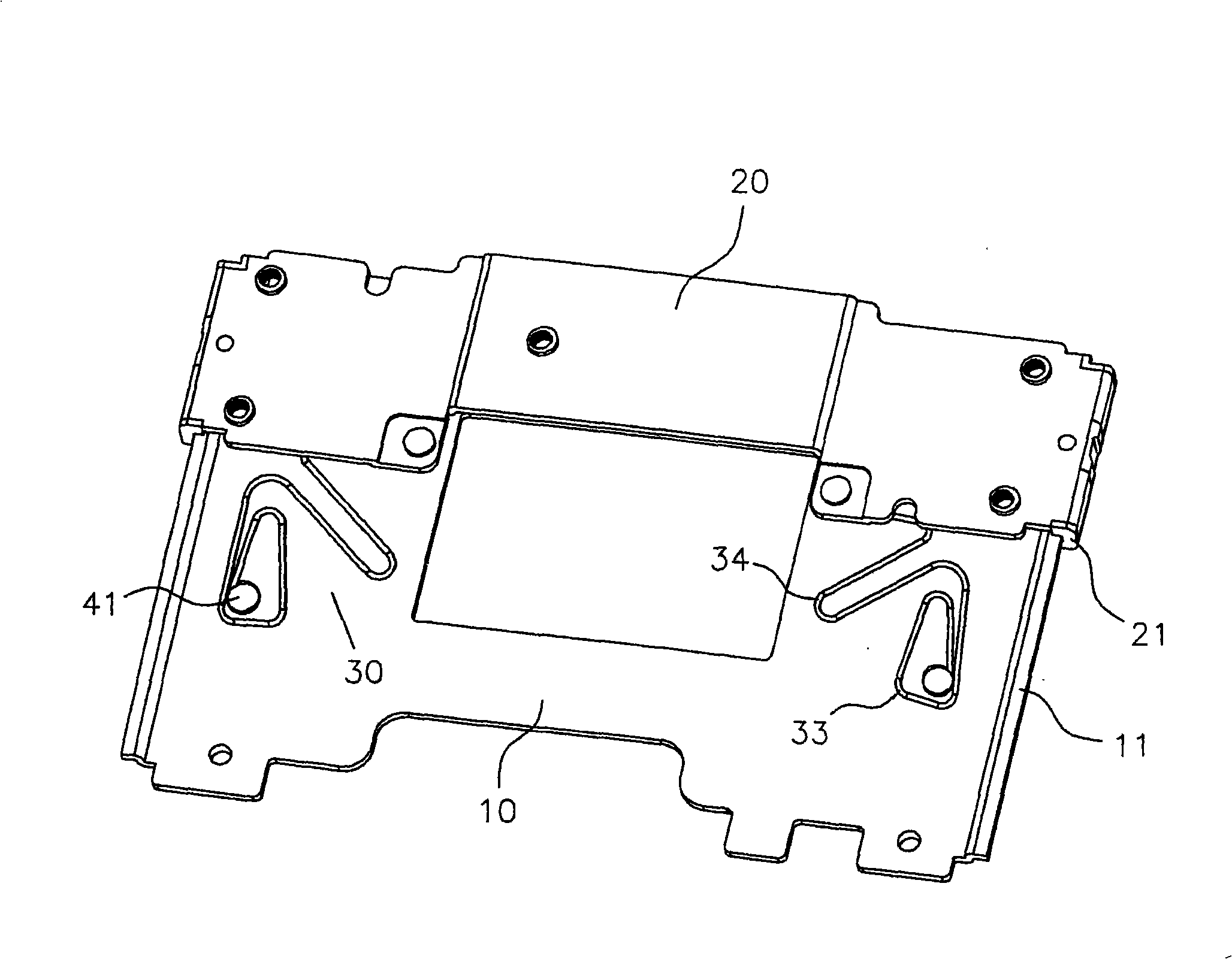 Slide construction of sliding lid of mobile phone, electronic notepad