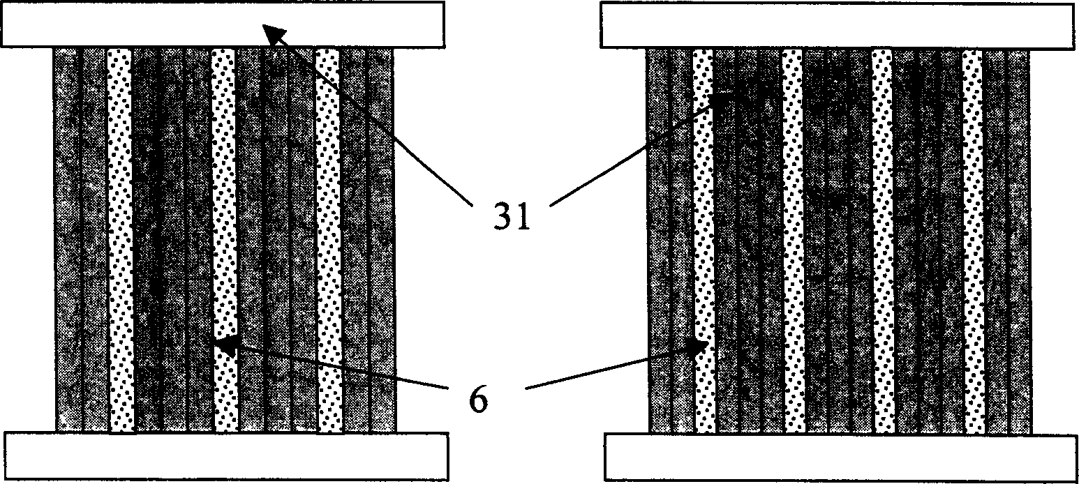 Process for vacuum linear source evaporation coating film and its apparatus
