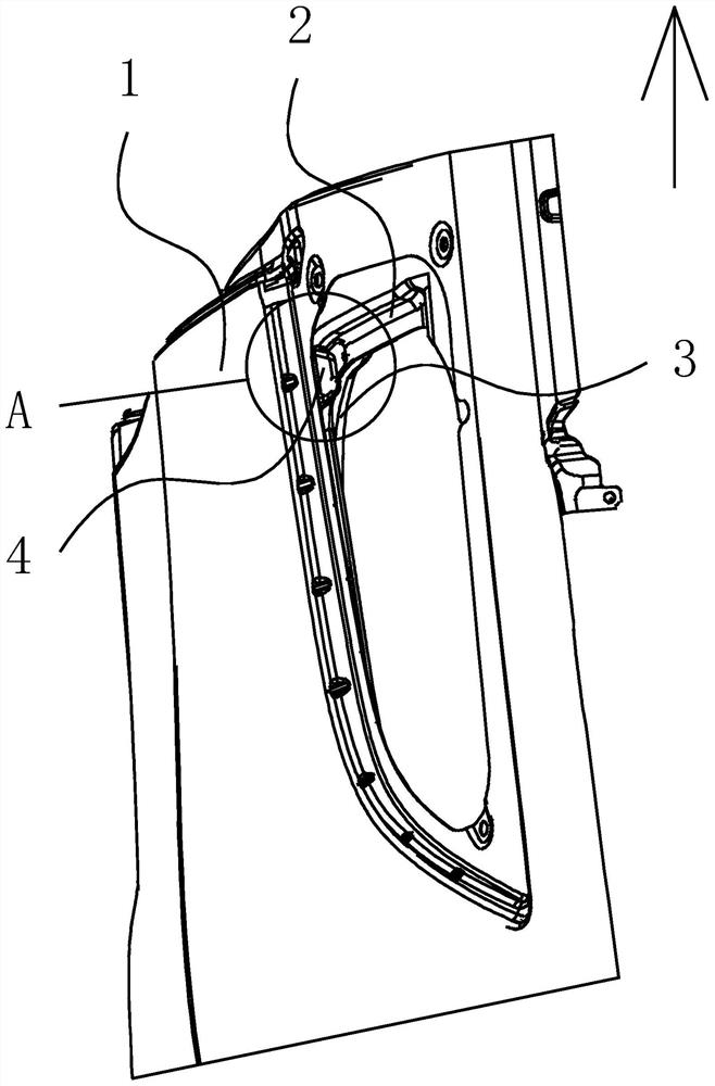 Single-door sports car rear side window sealing connection structure