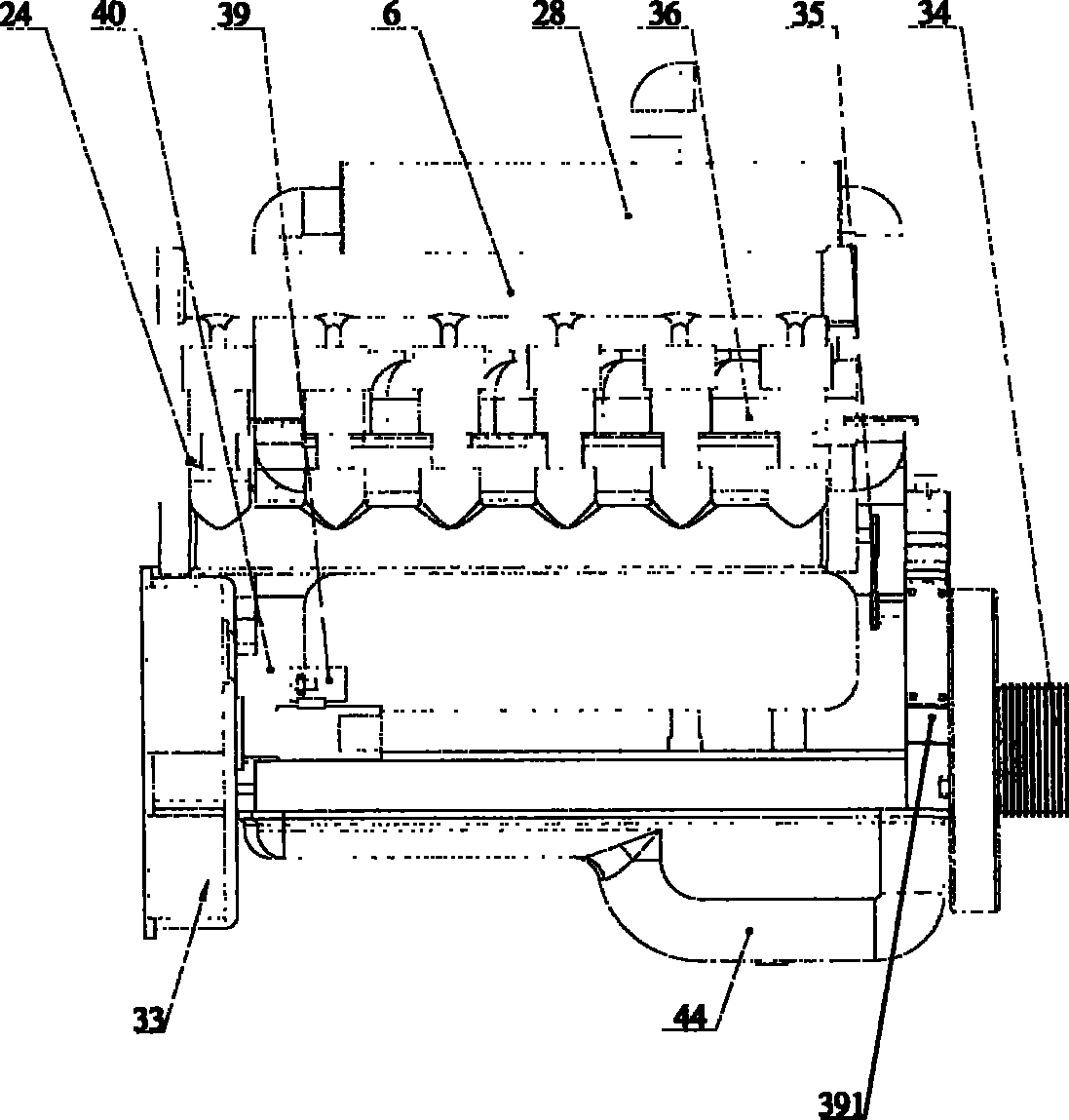 Piston component for aerodynamic engines