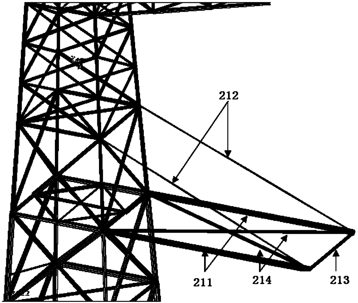 500 kV composite cross arm single-circuit strain tower