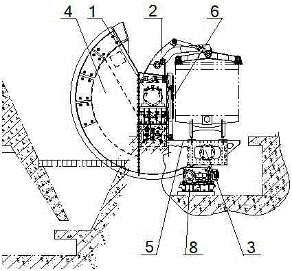 Side-tilting hydraulic press against car dumper