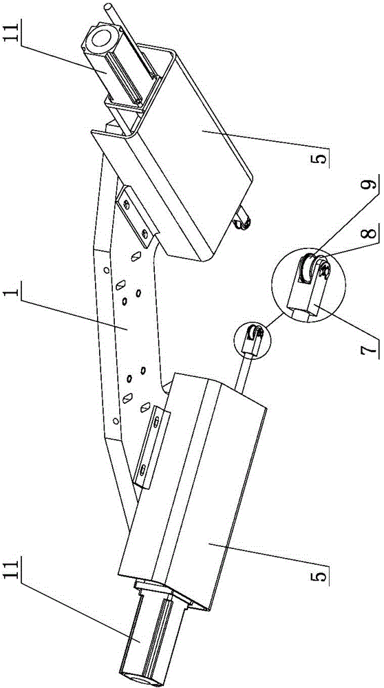 Head-part push-bending mechanism for plug-in machine