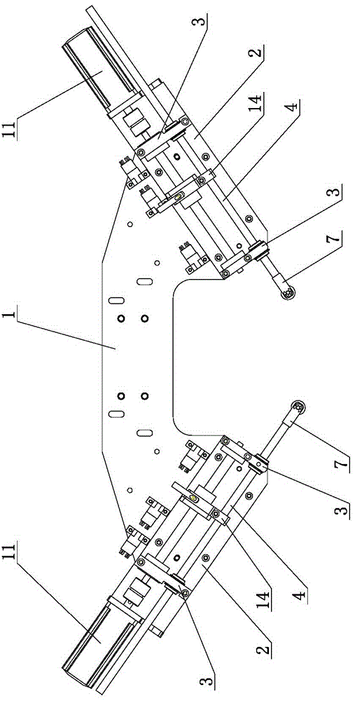 Head-part push-bending mechanism for plug-in machine