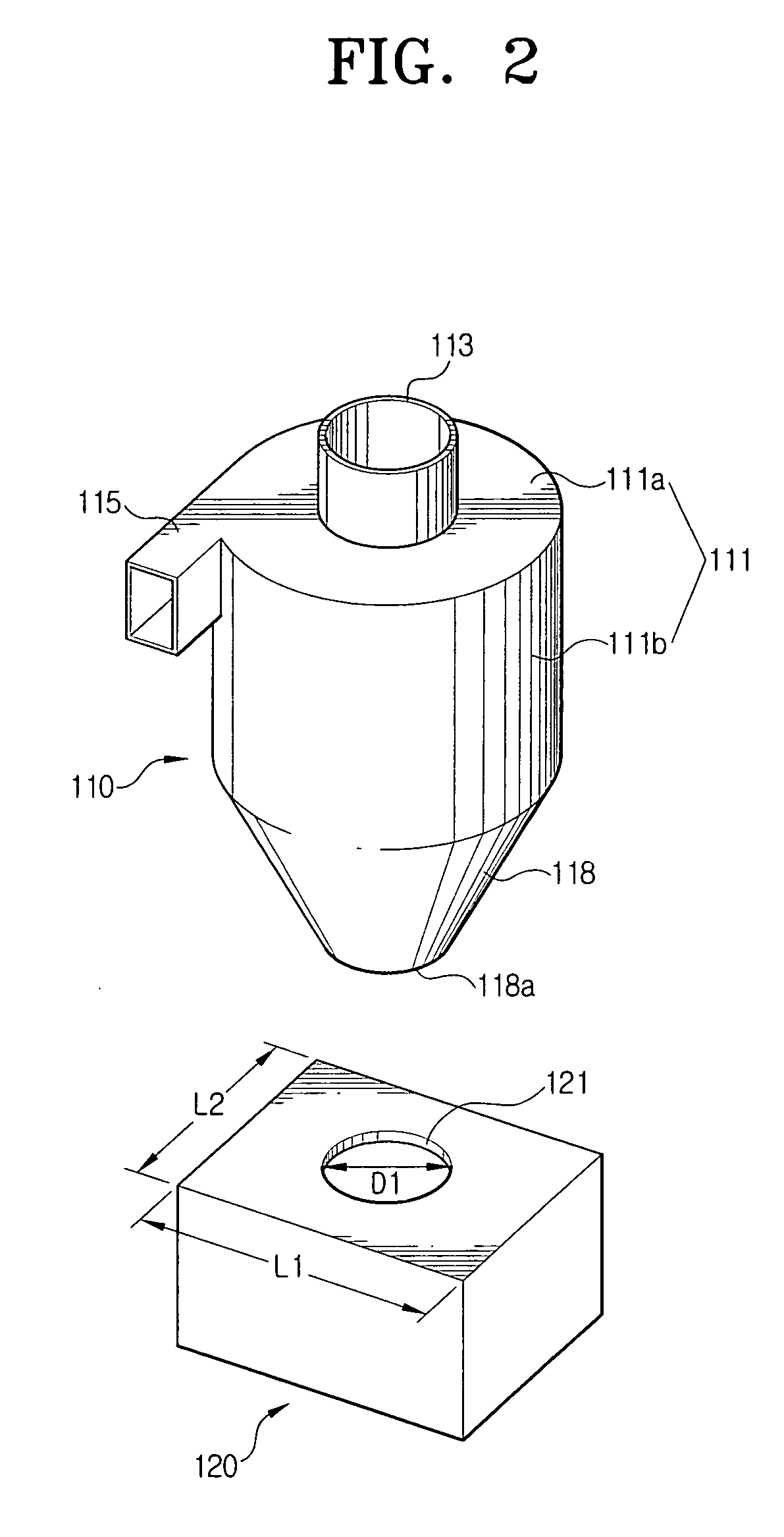 Dust collecting apparatus for a vacuum cleaner