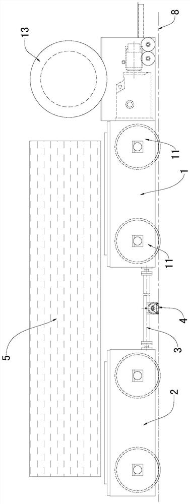 Transport system with its own jacking structure