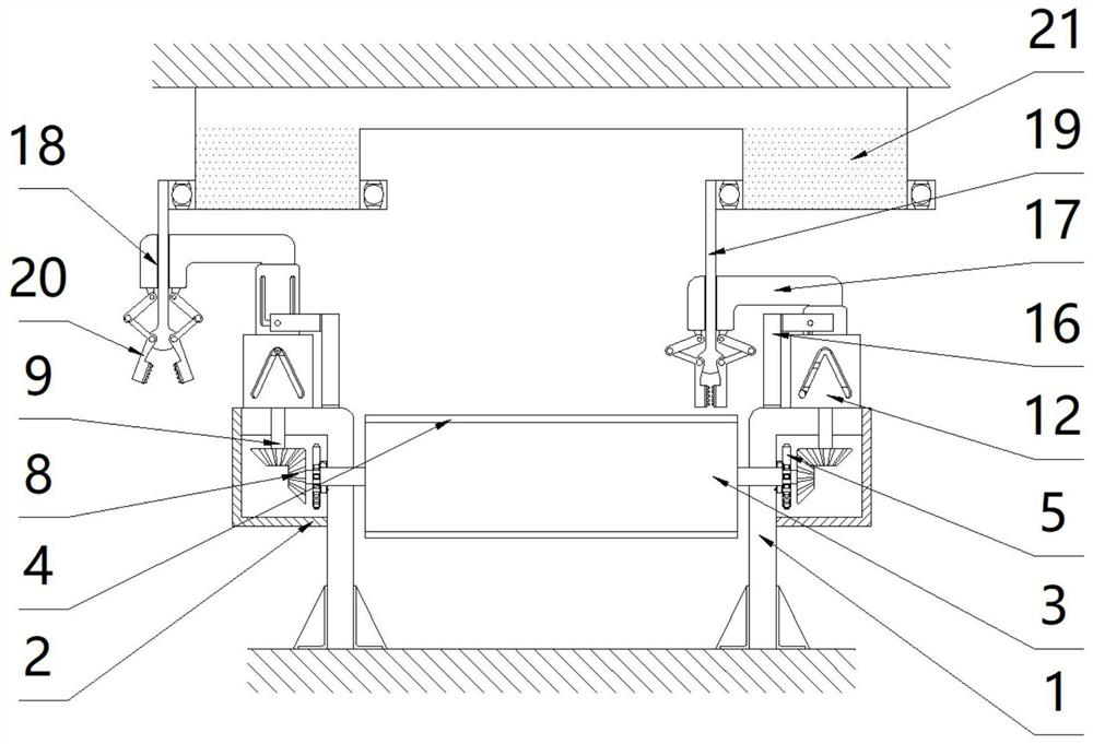 Intelligent grabbing mechanical arm used in cooperation with conveying line