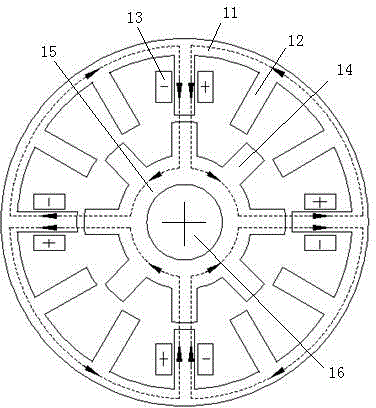 Fault-tolerant type four-phase switch reluctance motor used for driving of electric automobile