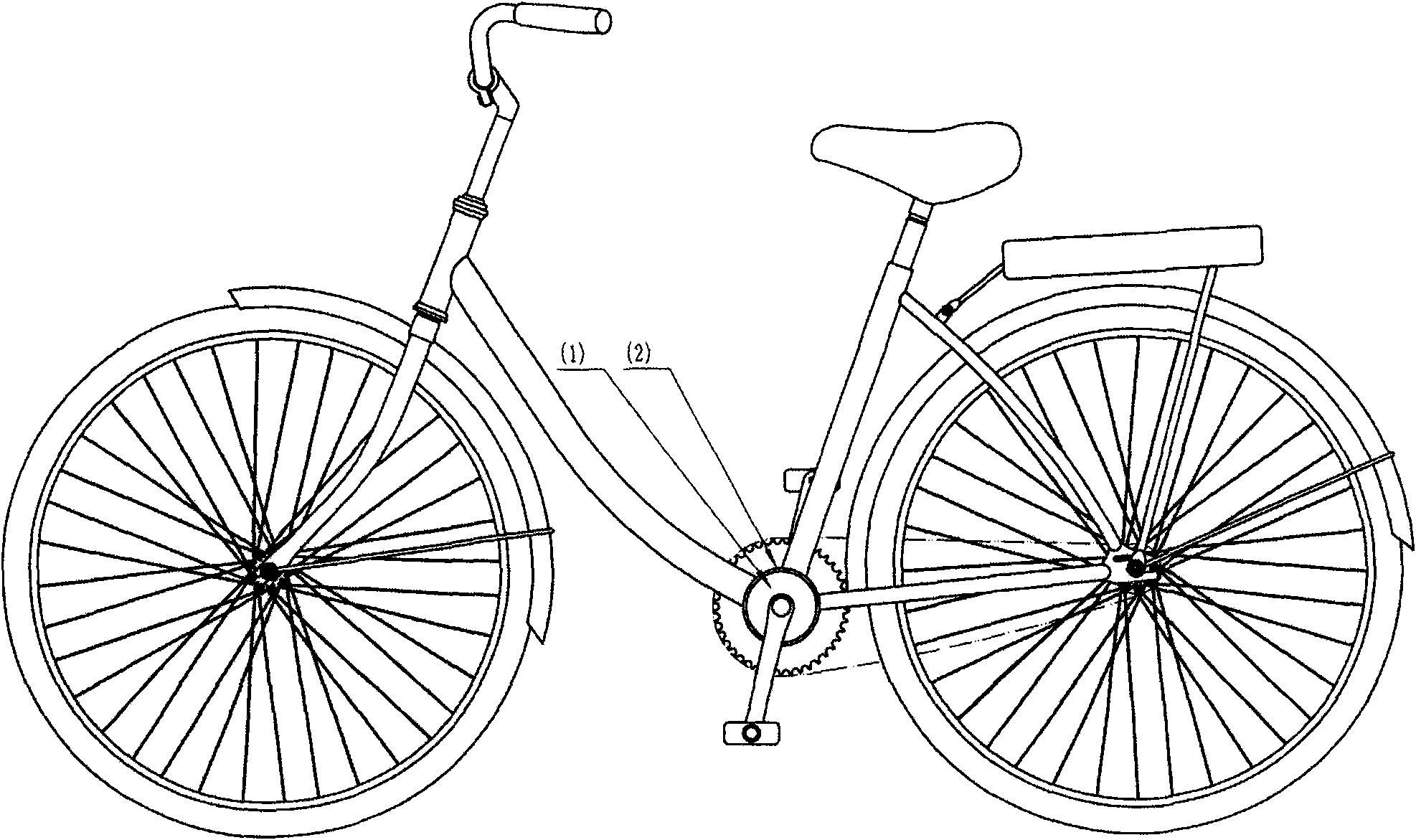 Harmonic reduction synthesized power bicycle