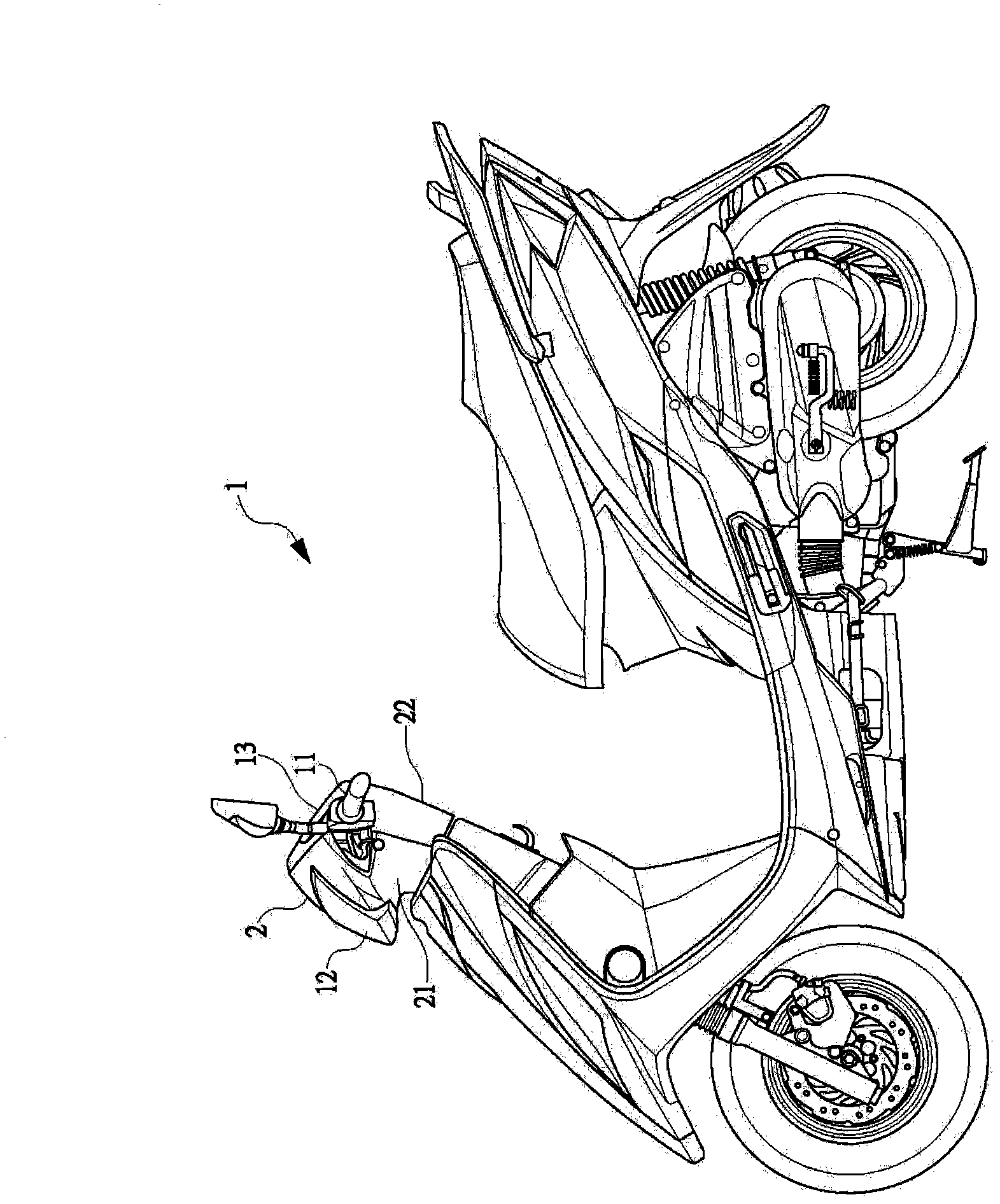 Motorcycle headstock cover structure