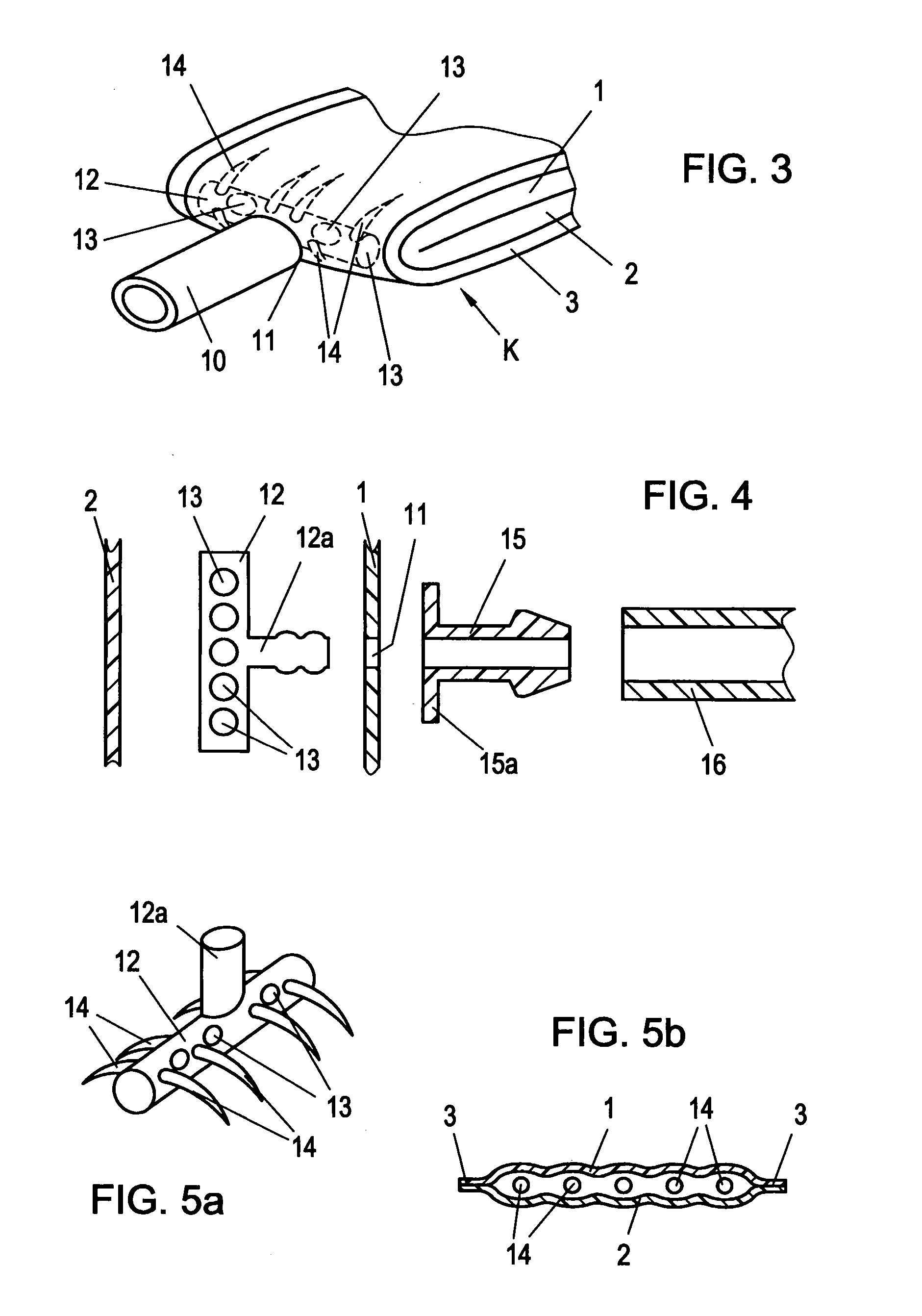 Volume-flexible body fillable with a fluid element